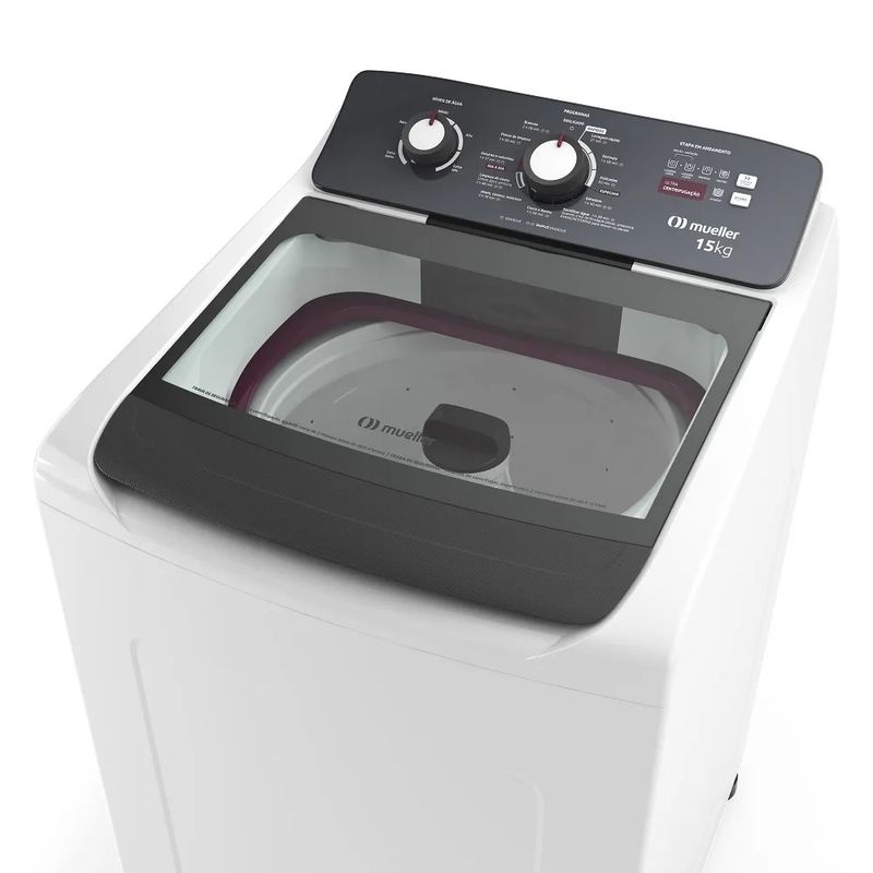 Lavadora de Roupa Automática Mueller 15Kg Ultracentrifugação e Ciclo Rápido Branca MLA15 127 Volts - 4.jpg