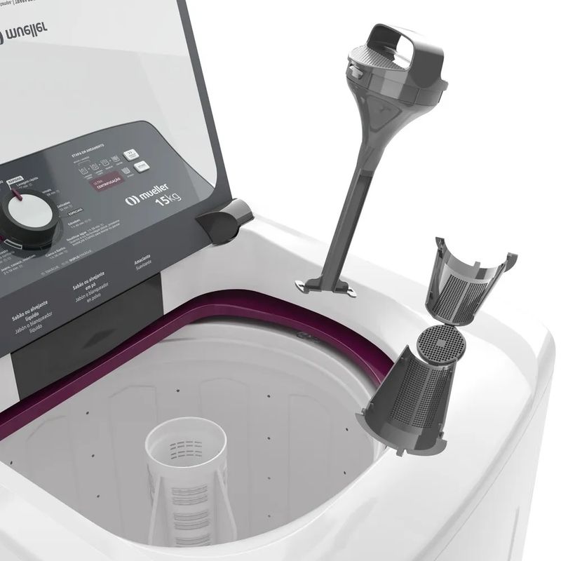 Lavadora de Roupa Automática Mueller 15Kg Ultracentrifugação e Ciclo Rápido Branca MLA15 127 Volts - 7.jpg
