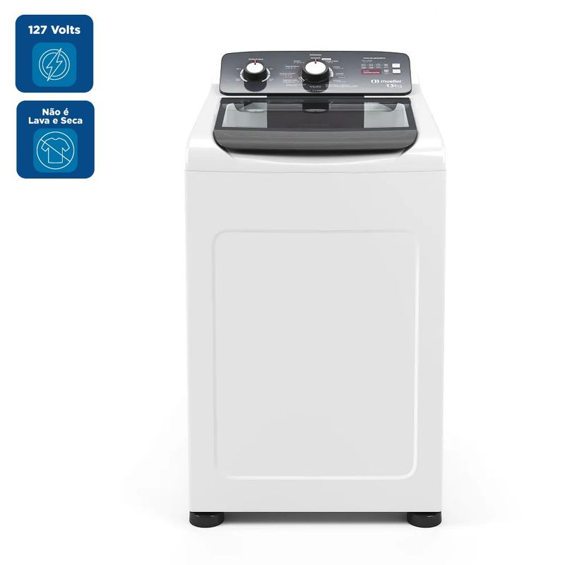 Lavadora de Roupas Automática Mueller 13Kg Ultracentrifugação e Ciclo Rápido Branca MLA13 127 Volts.jpg