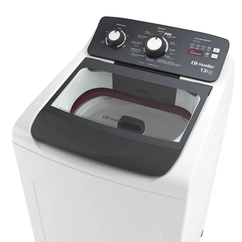 Lavadora de Roupas Automática Mueller 13Kg Ultracentrifugação e Ciclo Rápido Branca MLA13 127 Volts - 4.jpg