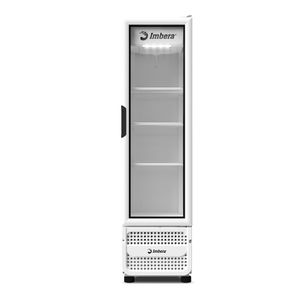 Expositor Vertical Imbera 215 Litros Porta de Vidro Full White Branco VR08 - 220 Volts