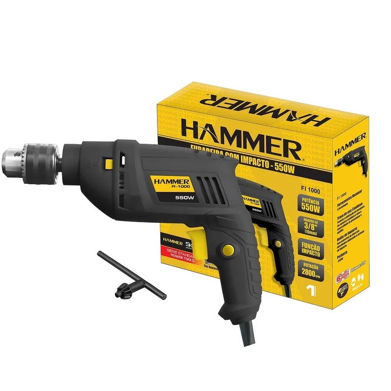Furadeira-Eletrica-de-Impacto-Hammer-550W-Preta-FI-1000--127-Volts---4-jpg
