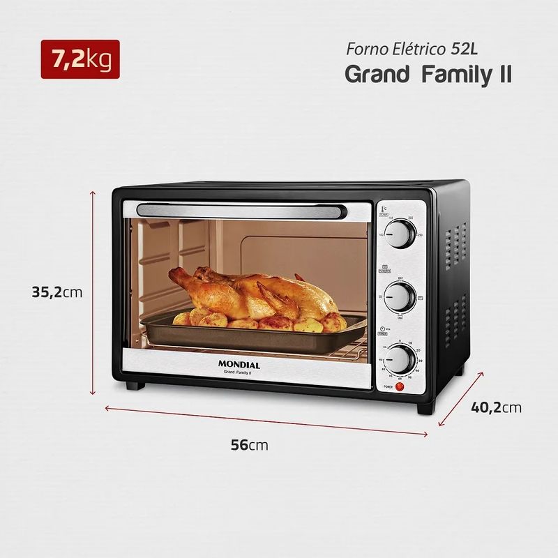 Forno Mondial 52 Litros Grand Family II Preto FR52 220 Volts - 5.jpg