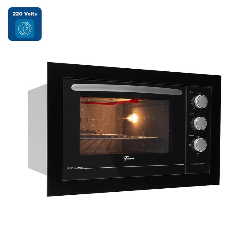Forno de Embutir Fischer 48 Litros Fit Line Preto 220 Volts.jpg