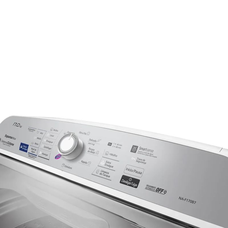 Lavadora de Roupas Panasonic 17Kg Branca NAF170B7WA 127 Volts - 8.jpg