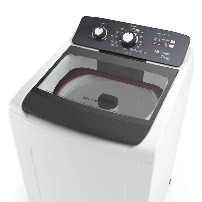 Lavadora de Roupa Automática Mueller 15Kg Ultracentrifugação e Ciclo Rápido Branca MLA15 220 Volts - 4.jpg