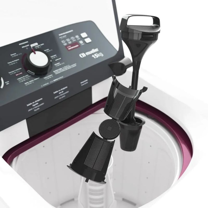 Lavadora de Roupa Automática Mueller 15Kg Ultracentrifugação e Ciclo Rápido Branca MLA15 220 Volts - 12.jpg