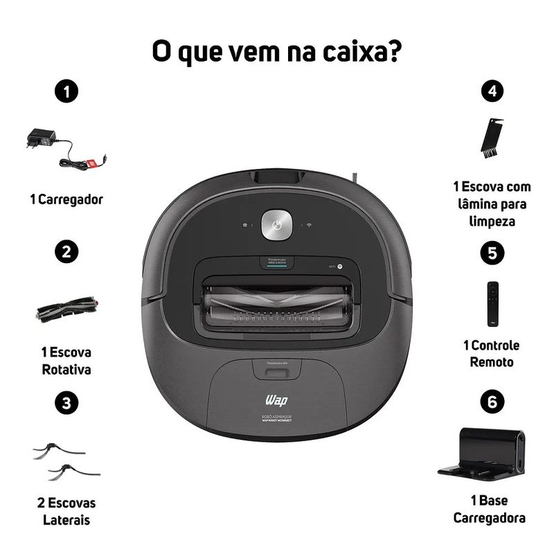 Robô Aspirador de Pó Wap WCONNECT Preto - Bivolt - 9.jpg