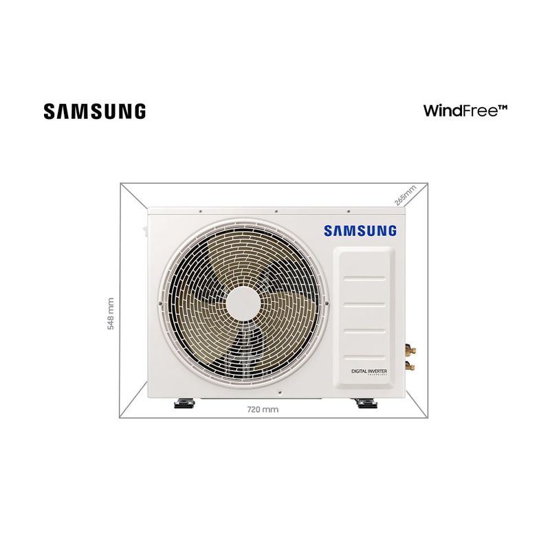 ArCondicionadoSplitInverterSamsungWindFreeSemVento12000BTUhFrioMonofasicoAR12AVHABWKNAZ–220Volts