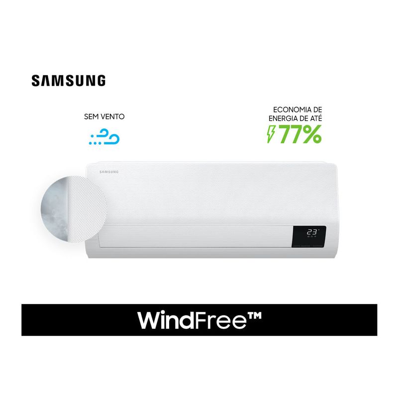 ArCondicionadoSplitInverterWindFree9000BTUhQuenteeFrioMonofasico–220Volts