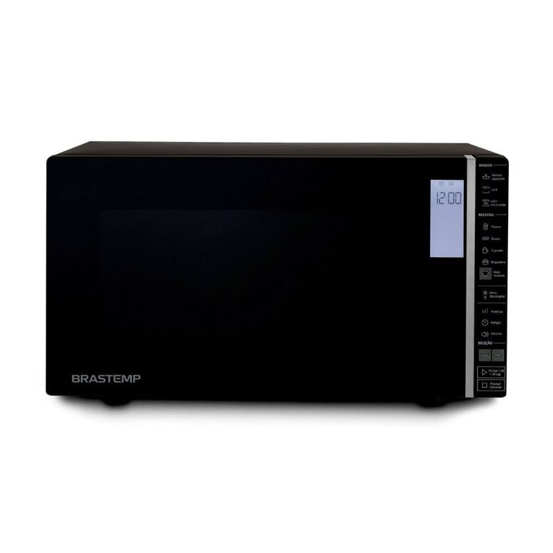 Micro-ondas-Brastemp-32-Litros-com-Grill-e-Painel-Integrado-Preto-BMG45AE-–-127-Volts