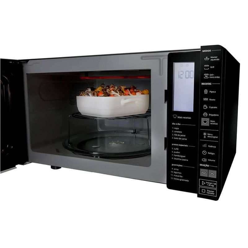 Micro-ondas-Brastemp-32-Litros-com-Grill-e-Painel-Integrado-Preto-BMG45AE-–-127-Volts