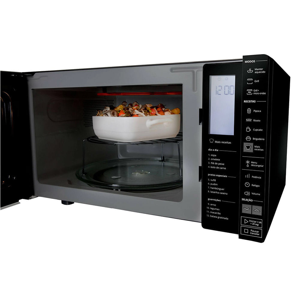Micro-ondas-Brastemp-32-Litros-com-Grill-e-Painel-Integrado-Preto-BMG45AE-–-127-Volts