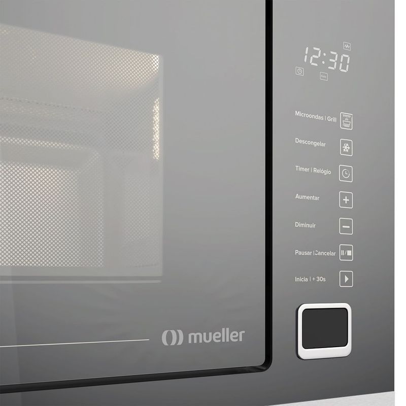 Micro-ondas-de-Embutir-Mueller-25-Litros-Inox-Espelhado-MMO0225G1---220-Volts