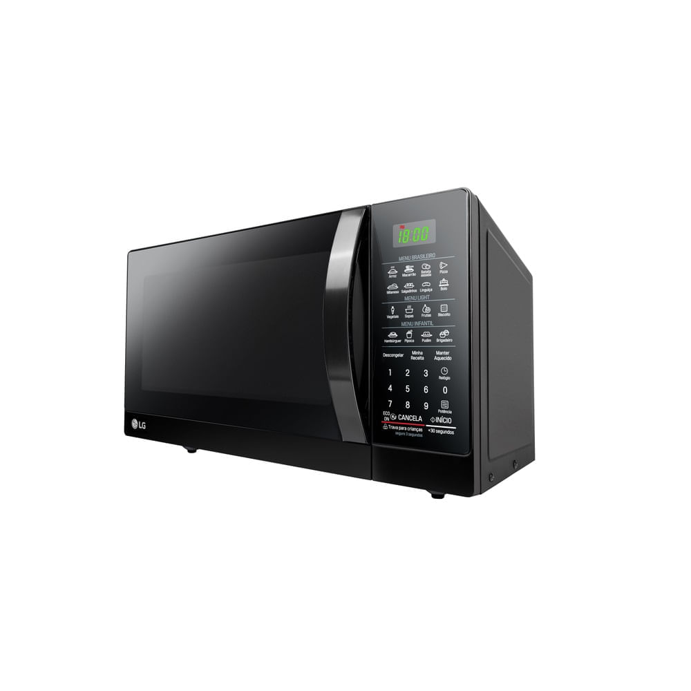 MicroondasLG30LitrosPretocomRevestimentoEasyCleanMS3097AR–127Volts