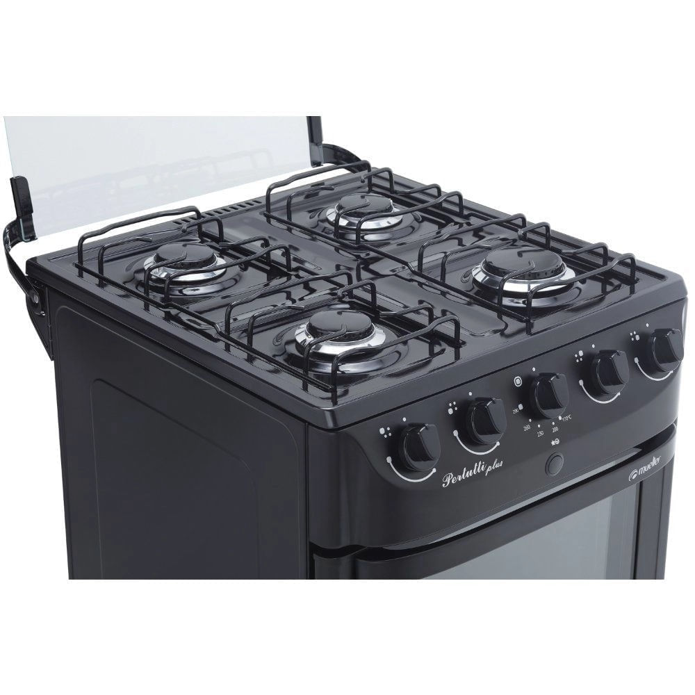 Fogao-de-piso-Mueller-4-Bocas-Preto-Pertutti-Plus---Bivolt-