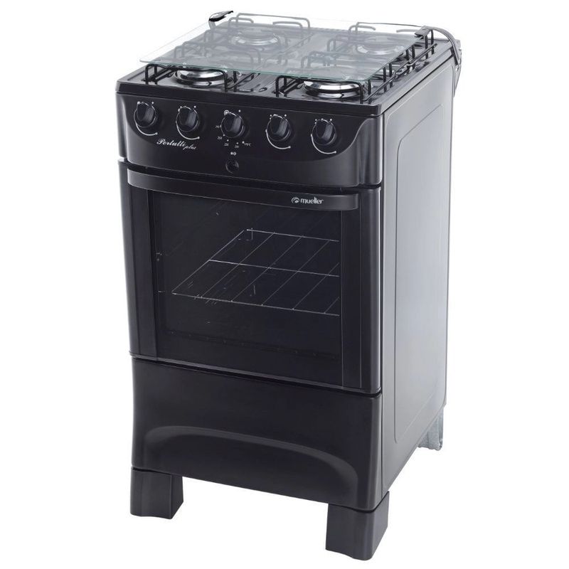 Fogao-de-piso-Mueller-4-Bocas-Preto-Pertutti-Plus---Bivolt-