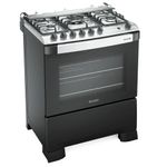 Fogao-Mueller-5-Bocas-Decorato-Gourmet-Preto-Fosco---Bivolt-