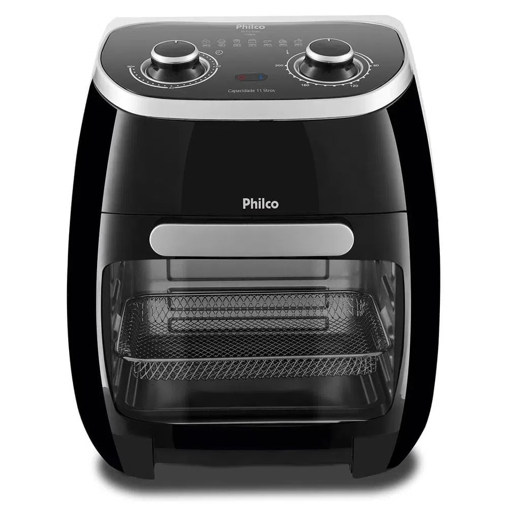 FritadeiraAirFryPhilco11LitrosOvenPretaPFR2000P127Volts