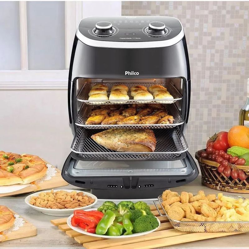 Fritadeira-Air-Fry-Philco-11-Litros-Oven-Preta-PFR2000P---127-Volts-