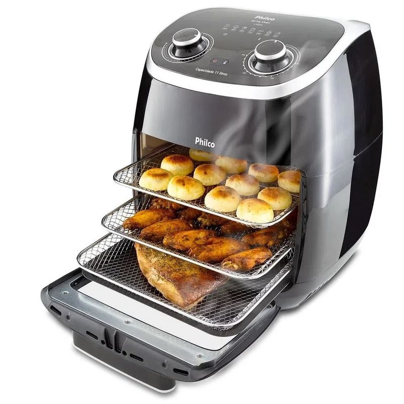 Fritadeira-Air-Fry-Philco-11-Litros-Oven-Preta-PFR2000P---220-Volts
