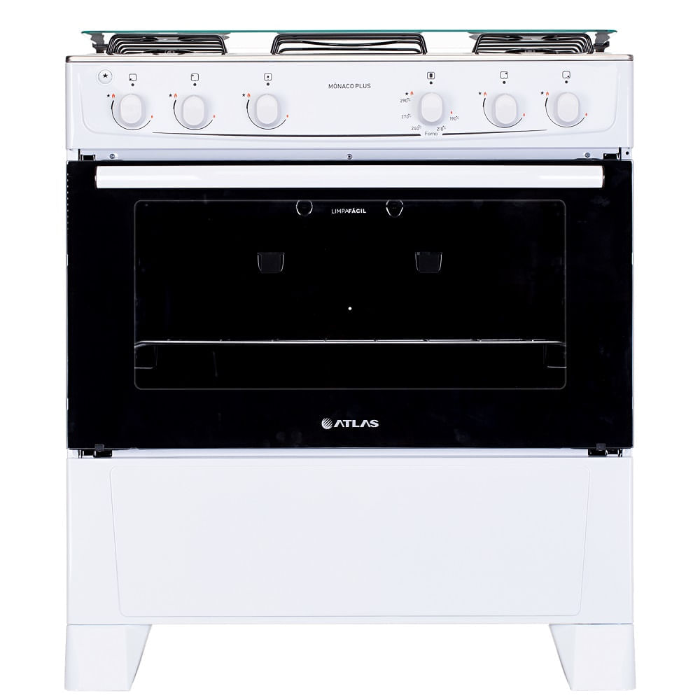 Fogão De Piso Atlas Monaco Plus 5 Bocas Branco - Bivolt