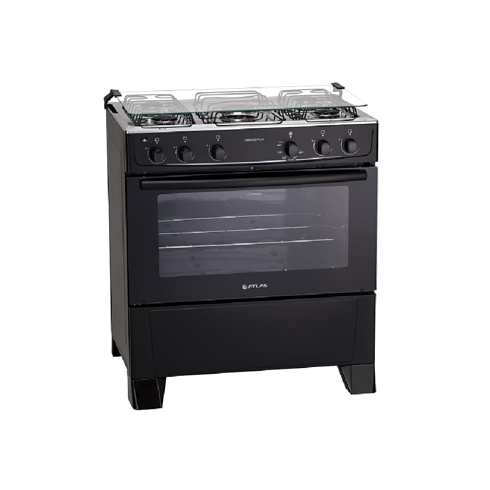 Fogao-De-Piso-Atlas-Monaco-Plus-5-Bocas-Preto-–-Bivolt-