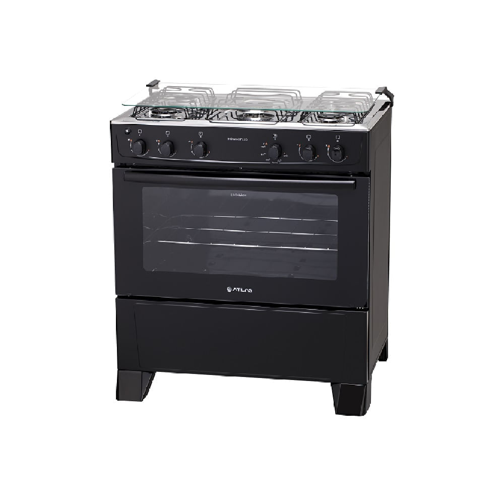 Fogao-De-Piso-Atlas-Monaco-Plus-5-Bocas-Preto-–-Bivolt-