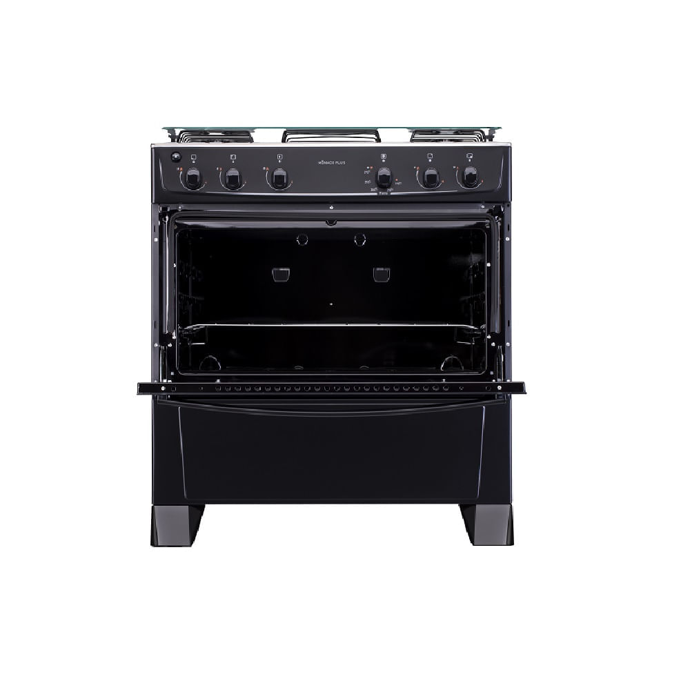 Fogao-De-Piso-Atlas-Monaco-Plus-5-Bocas-Preto-–-Bivolt-