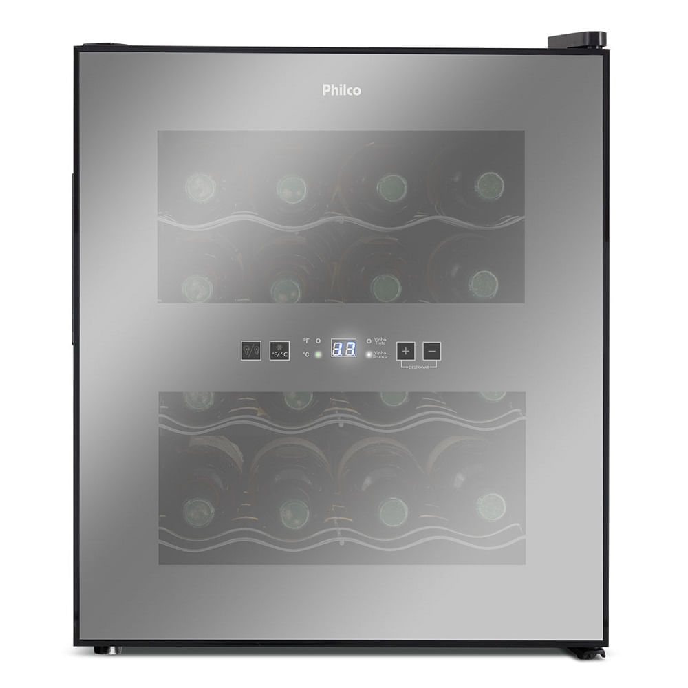 AdegaPhilco16GarrafascomDisplayDigitalPretaPAD16EBivolt