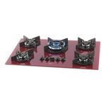 Cooktop-a-Gas-Fischer-5-Bocas-TC-Infinity-Mesa-Vidro-Vermelho-Rouge---Bivolt
