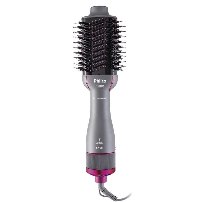 EscovaSecadoraPhilcoSoftAdvanceCinzaeRosaPES14–Bivolt