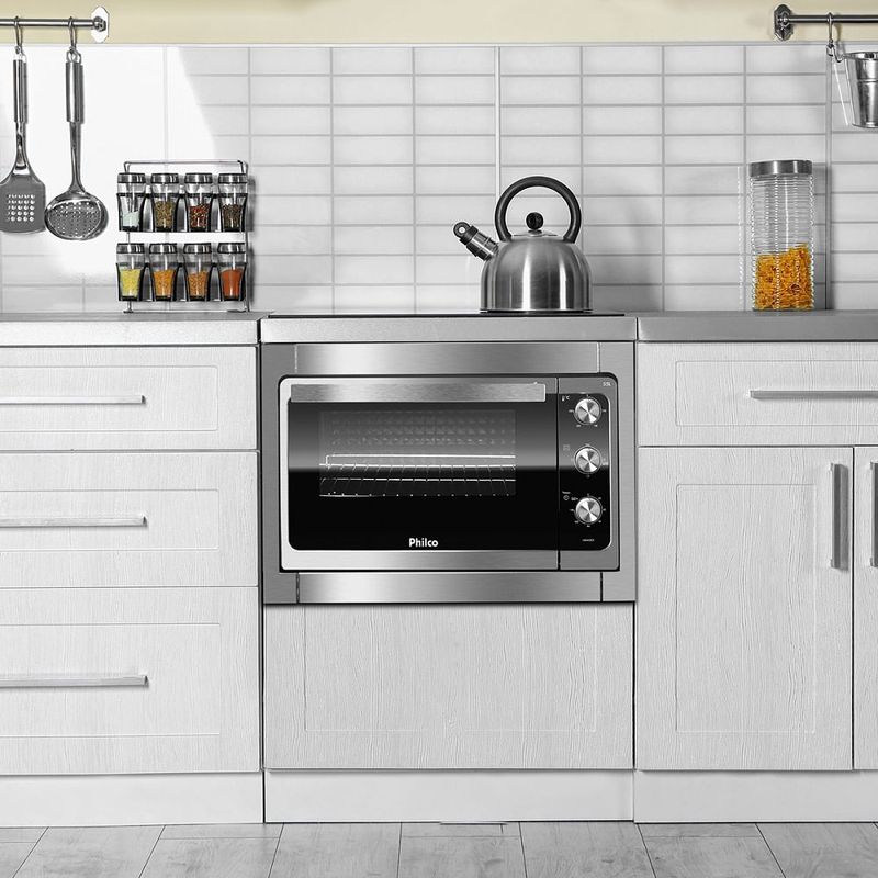 FornoEletricodeEmbutirPhilco55LitrosInoxPFE55E–220Volts