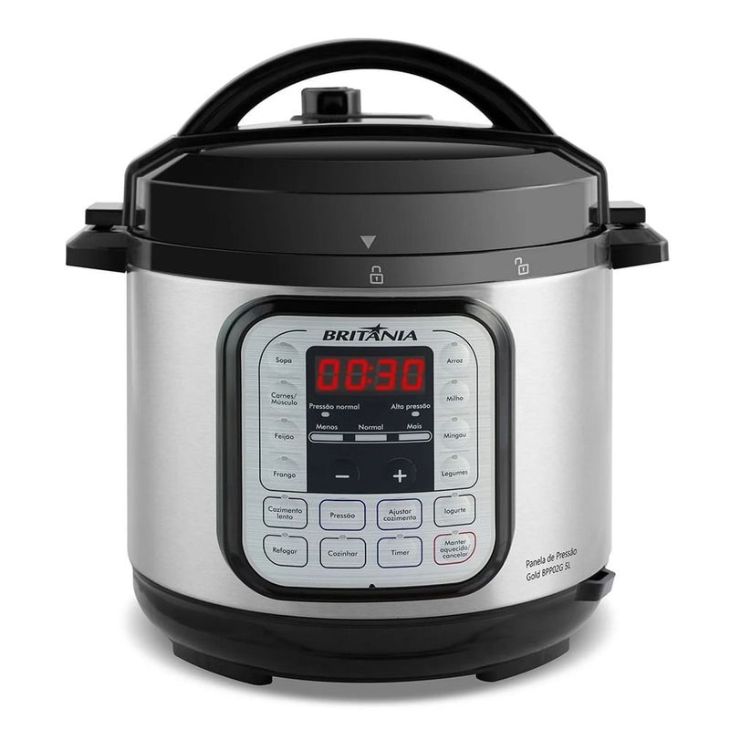 PaneladePressaoBritania5LitrosGoldPretaInoxBPP02G–220Volts