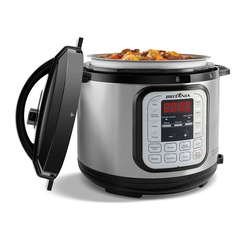 Panela-de-Pressao-Britania-5-Litros-Gold-Preta-Inox-BPP02G-–-220-Volts