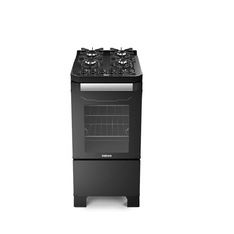 Fogao-de-Piso-Itatiaia-4-Bocas-Itamaster-Preto-–-Bivolt