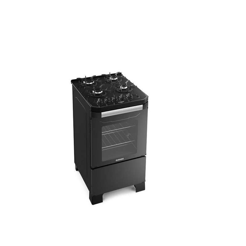Fogao-de-Piso-Itatiaia-4-Bocas-Itamaster-Preto-–-Bivolt