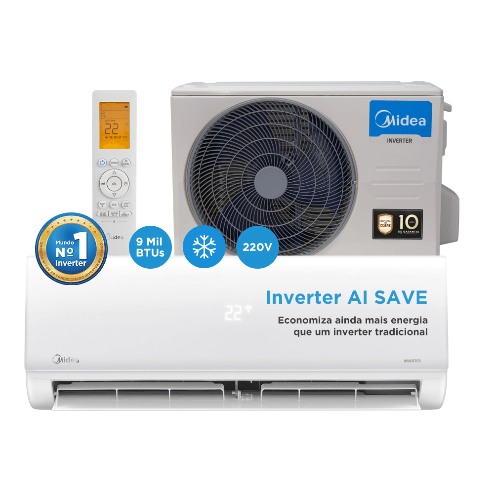 Ar-Condicionado-Inverter-Midea-9000BTUs-Xtreme-Save-AI-Connect-Frio-38AGVCJ09M5