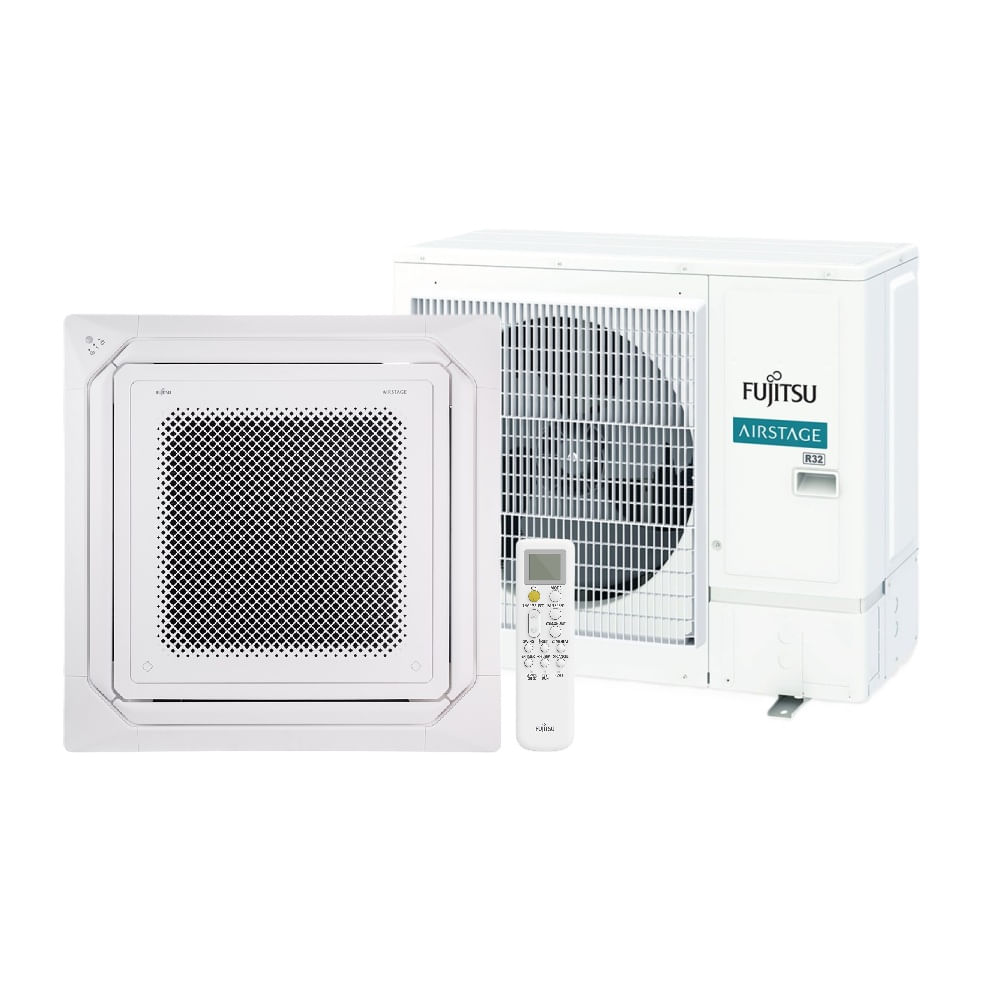 Ar Condicionado Split Cassete Inverter Fujitsu Airstage Premium 36000 BTU/h Quente e Frio Monofásico AUBH36KRLB - 220 Volts