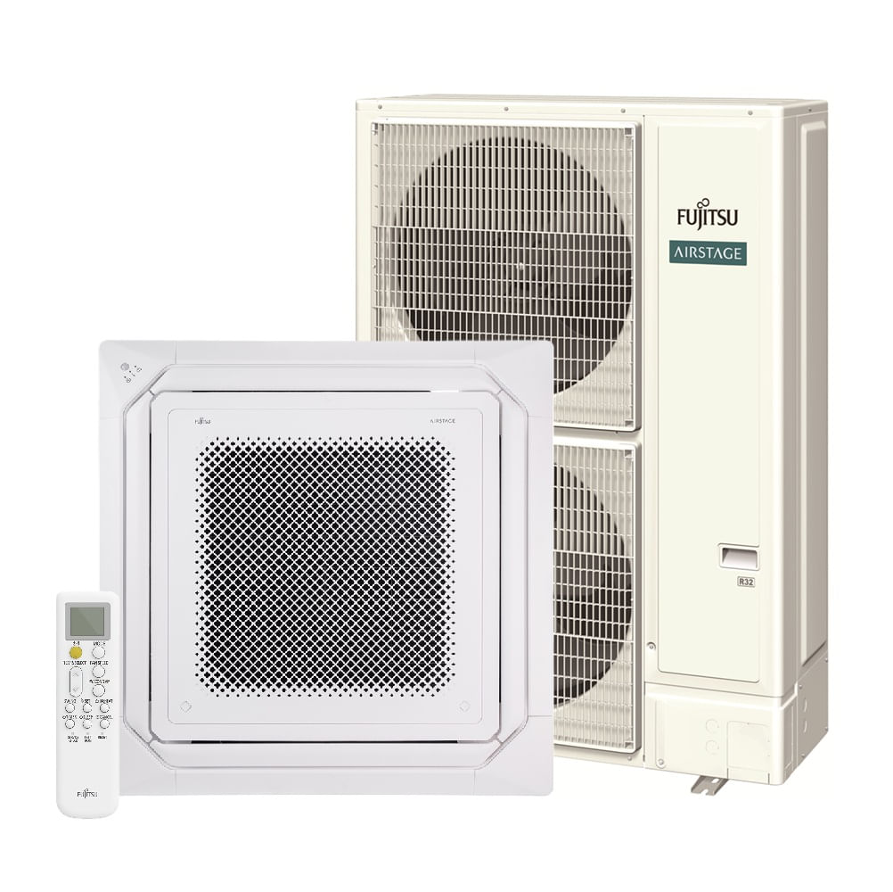 Ar Condicionado Split Cassete Inverter Fujitsu Airstage Premium  54000 BTU/h Quente e Frio Monofásico AUBH54KRLB - 220 Volts