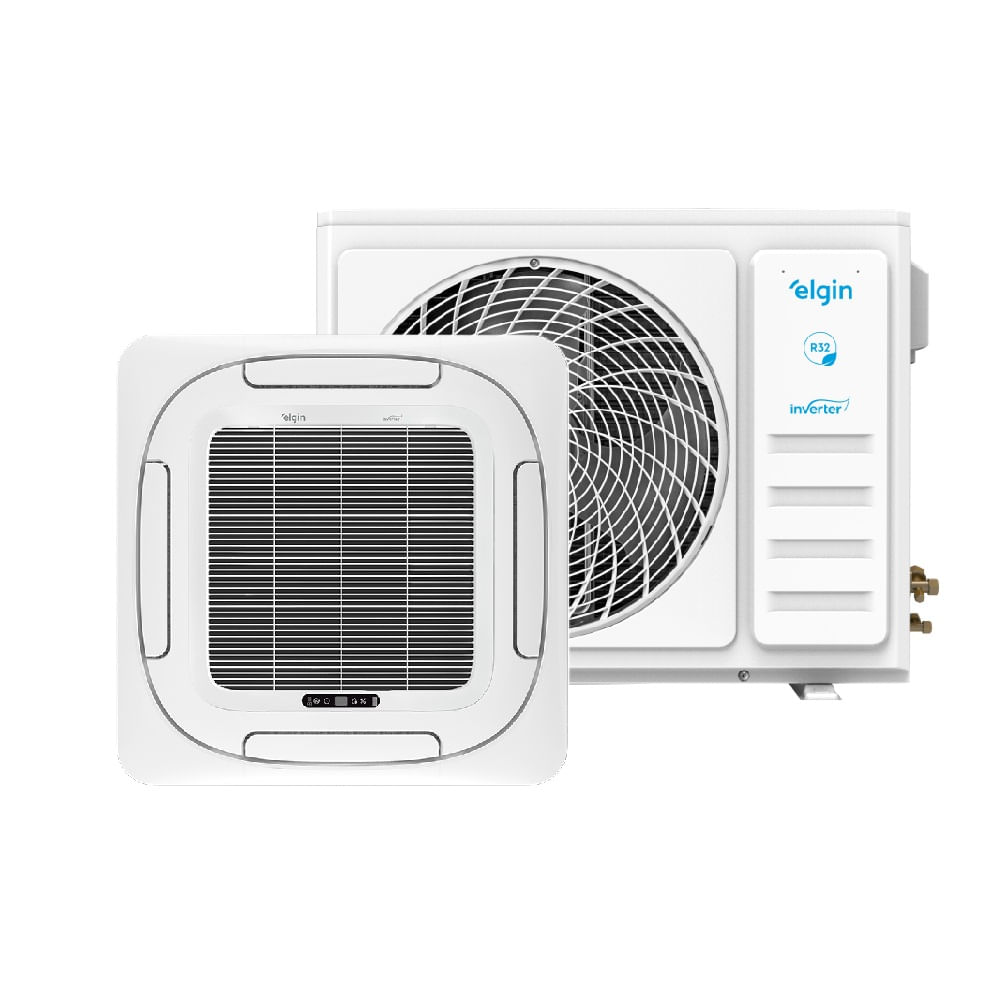 Ar Condicionado Split Cassete 4 Vias Inverter Elgin 24000 BTU/h Frio Wifi Monofásico 45KXFI24C2WA – 220 Volts