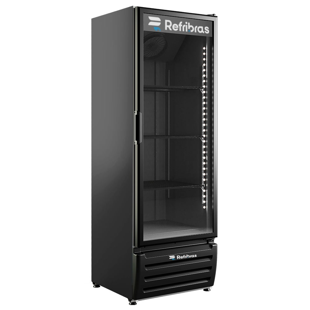 Geladeira/refrigerador 500 Litros 1 Porta Preto Porta de Vidro - Refribras - 110v - C500p1