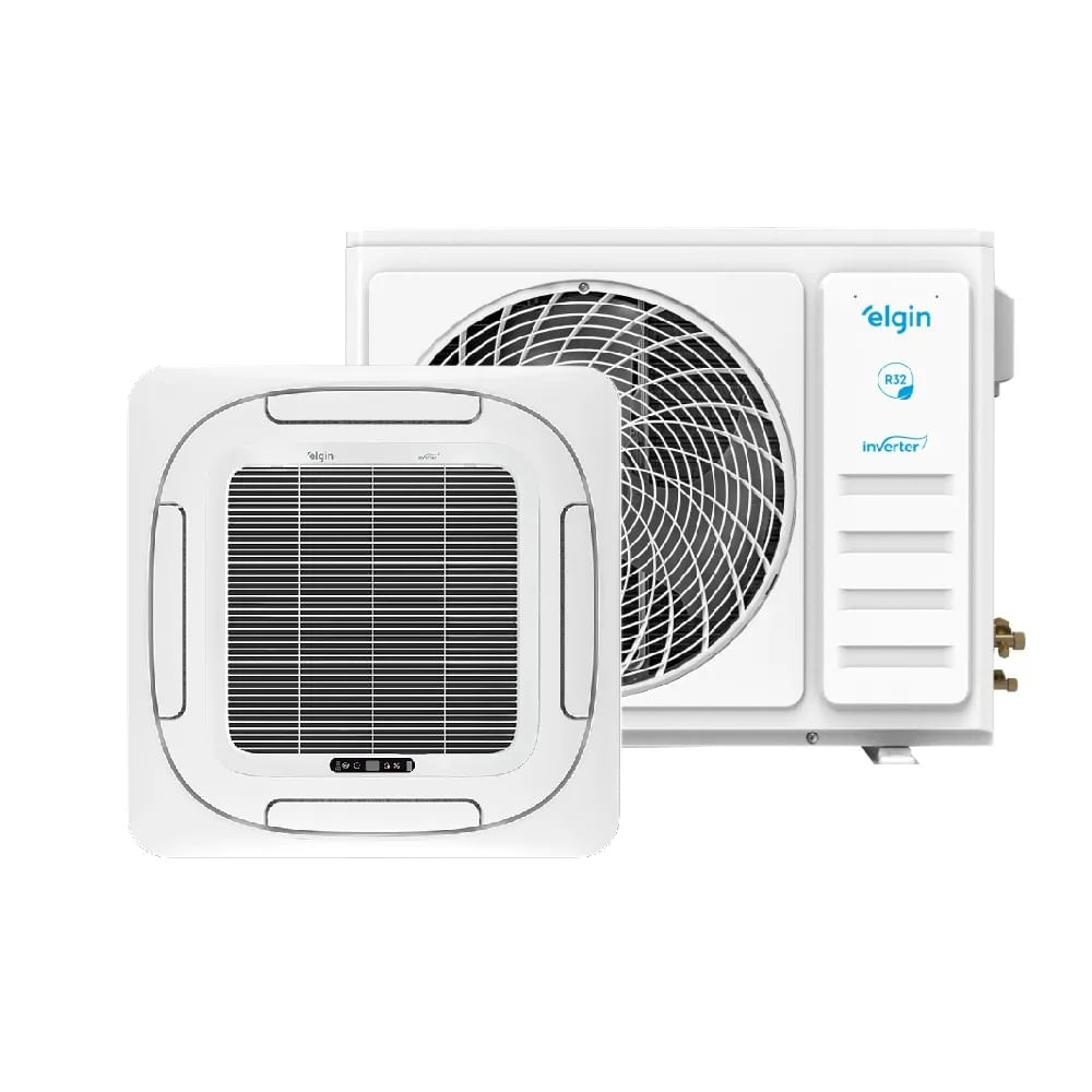 Ar Condicionado Split Cassete 4 Vias Inverter Elgin 48000 BTU/h Frio Wifi Monofásico 45KXFI48C2WA – 220 Volts