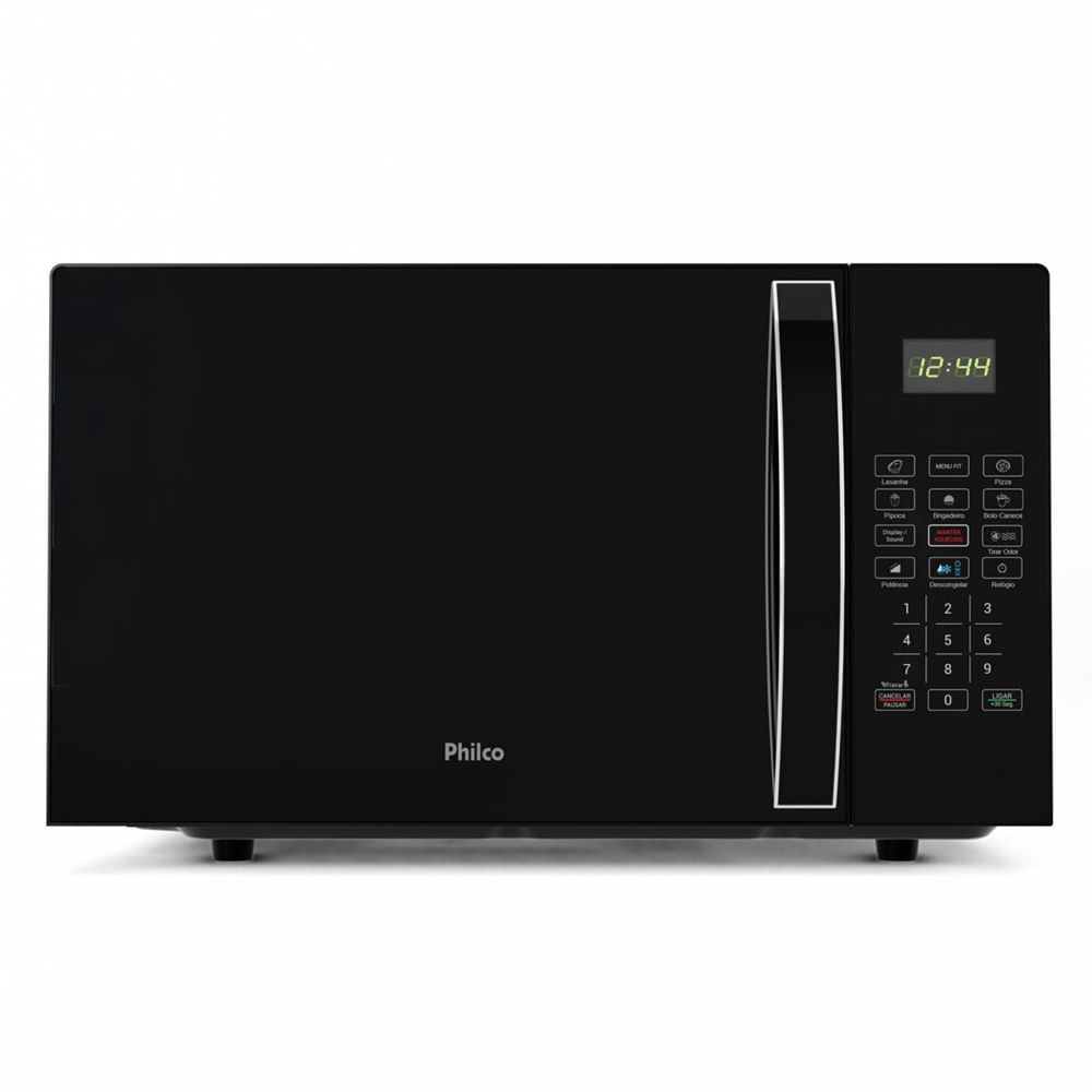 Micro-ondas Philco 28 Litros Limpa Fácil Preto Espelhado PMO30P - 220 Volts