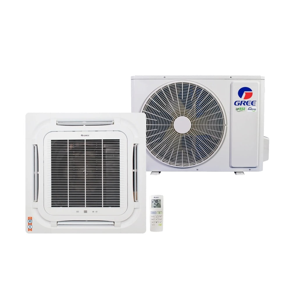 Ar Condicionado Split Cassete 4 Vias Gree G-Prime Inverter Compact 24000 BTU/h Frio Monofásico GKC24ECXF-S6DNF6B - 220 Volts