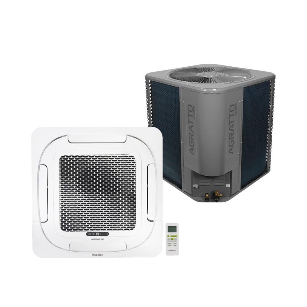 Ar Condicionado Split Cassete 4 Vias Inverter Agratto 36000 BTU/h Frio Monofásico LCI36F - 220 Volts