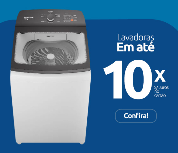 Lavadoras de roupa em até 10x sem juros