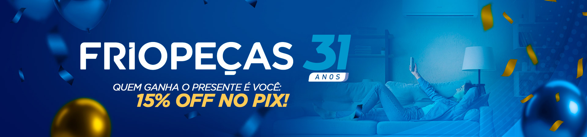15% Off no PIX