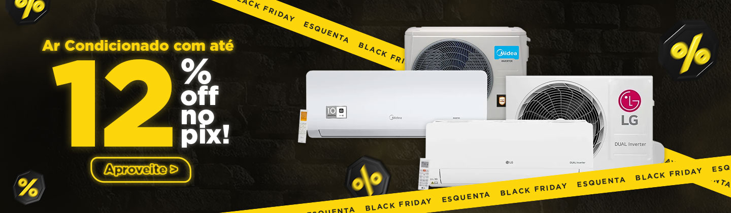 Ar condicionado com 12% off no pix